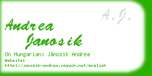 andrea janosik business card